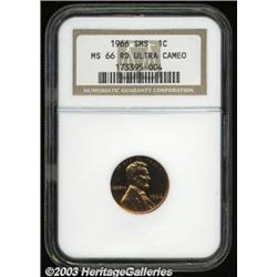 1966 1C SMS MS66 Red Ultra Cameo NGC.
