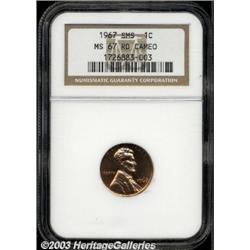 1967 1C SMS MS67 Red Cameo NGC.