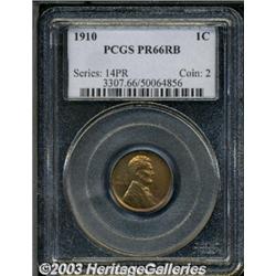 1910 1C PR66 Red and Brown PCGS.