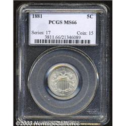 1881 5C MS66 PCGS.