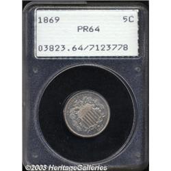 1869 5C PR64 PCGS.