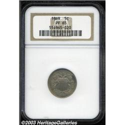 1869 5C PR65 NGC.