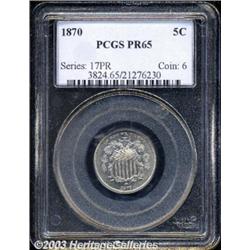 1870 5C PR65 PCGS.
