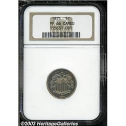 1871 5C PR66 Cameo NGC.