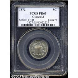 1873 5C Closed 3 PR65 PCGS.