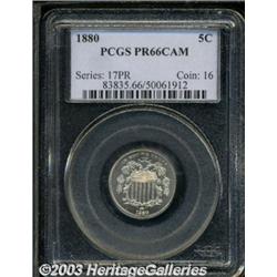 1880 5C PR66 Cameo PCGS.