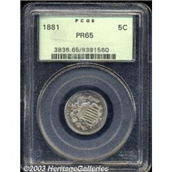 1881 5C PR65 PCGS.