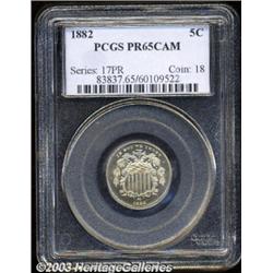 1882 5C PR65 Cameo PCGS.