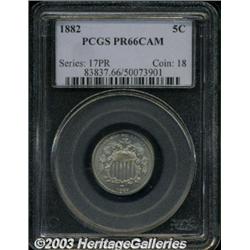 1882 5C PR66 Cameo PCGS.