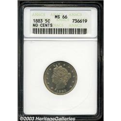 1883 5C No Cents MS66 ANACS.