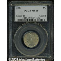 1887 5C MS65 PCGS.