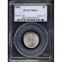 1893 5C MS65 PCGS.