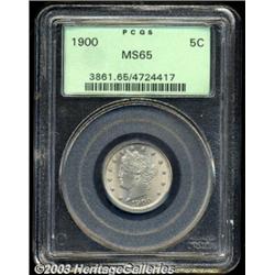 1900 5C MS65 PCGS.