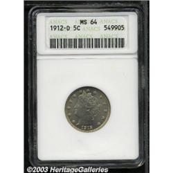 1912-D 5C MS64 ANACS.