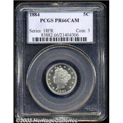 1884 5C PR66 Cameo PCGS.