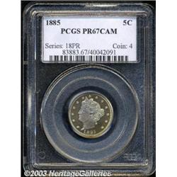 1885 5C PR67 Cameo PCGS.