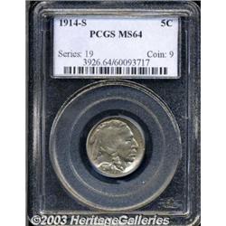 1914-S 5C MS64 PCGS.