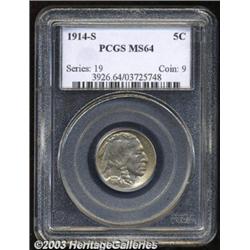 1914-S 5C MS64 PCGS.