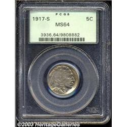 1917-S 5C MS64 PCGS.