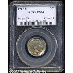 1917-S 5C MS64 PCGS.