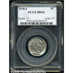 1918-S 5C MS64 PCGS.