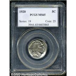 1920 5C MS65 PCGS.