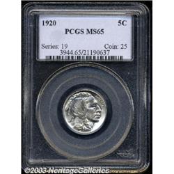 1920 5C MS65 PCGS.