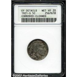 1921-S 5C--Corroded, Cleaned--ANACS.