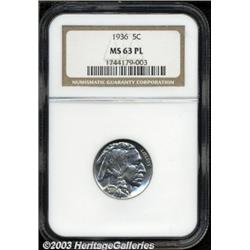 1936 5C MS63 Prooflike NGC.