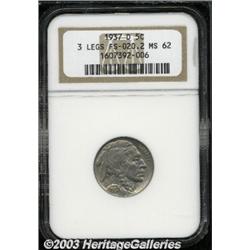 1937-D 5C Three-Legged MS62 NGC.