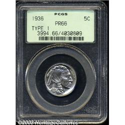 1936 5C Type One--Satin Finish PR66 PCGS.