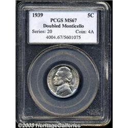 1939 5C Doubled MONTICELLO MS67 PCGS.