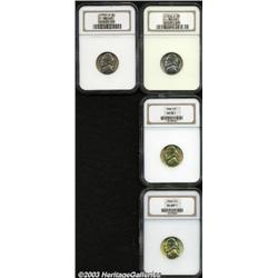 1942-S 5C MS66 NGC, lustrous, gold and peach co