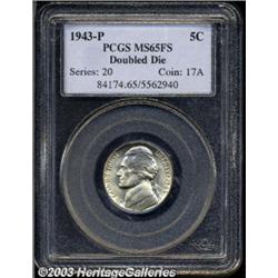 1943-P 5C Doubled Die MS65 Full Steps PCGS.