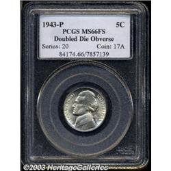 1943-P 5C Doubled Die MS66 Full Steps PCGS.