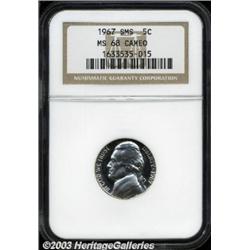 1967 5C SMS MS68 Cameo NGC.