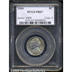 1939 5C Reverse of 1938 PR67 PCGS.