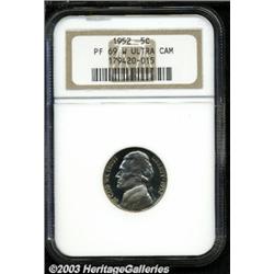 1952 5C PR69 W Ultra Cameo NGC.