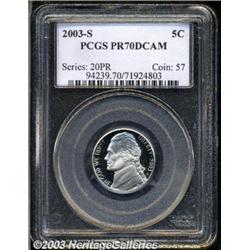 2003-S 5C PR70 Deep Cameo PCGS.