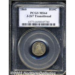 1860 H10C Transitional MS64 PCGS.