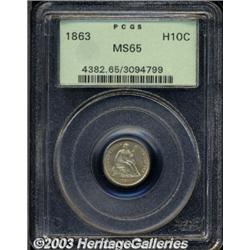 1863 H10C MS65 PCGS.