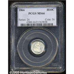 1866 H10C MS66 PCGS.