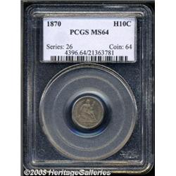 1870 H10C MS64 PCGS.