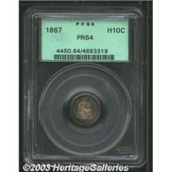 1867 H10C PR64 PCGS.