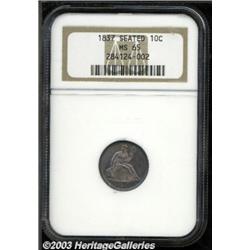 1837 10C Large Date MS65 NGC.