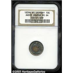 1839-O 10C No Drapery MS64 NGC.