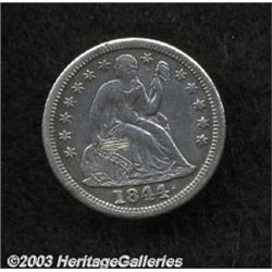 1844 10C XF40 Whizzed, Corroded, Uncertified.