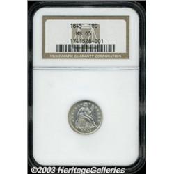 1845 10C MS65 NGC.