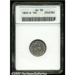 1849-O 10C AU58 ANACS.