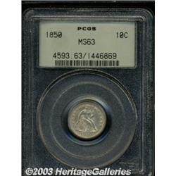 1850 10C MS63 PCGS.